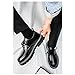 Men's Retro Platform Dress Shoes Leather Lace Up Business Oxfords Casual Derby Men Shoes (Black,10)