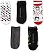 Betty Boop womens Betty Boop 5 Pack No Show Casual Sock, Black Red Multi, 9 11 US