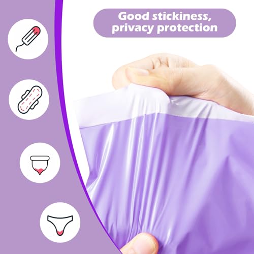 Image of 200 Pcs Purple Sanitary Napkin Disposal Bags,Sealable Tampon Disposal Bags, Prevents Odours Thickened Size Feminine Hygiene Bag for Sanitary Napkins and Pads,Disposable Tampon