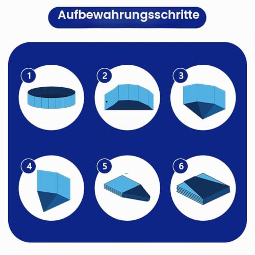 LUFEIS Hundepool, 60x20cm Hundepool Schwimmbad,Hundebecken Faltbar mit Ablassventil,Planschbecken Rutschfest, Swimmingpool für Hunde,Faltbarer Pool Hundepools Schwimmbecken für Kleine Hunde Katze(Rot)