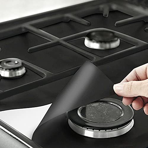 UPKARANWALE Gas Stove Burner Liners, 3 Pack Non-Stick Reusable Gas Range Protectors Stove Top Covers for Gas Burners Heat-resistant,Double Thickness, Dishwasher Safe