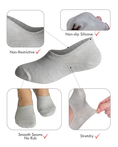 Image of CHUNG Toddler Little Boys Girls No Show Liner Cotton Socks Thin Multi Solid Color White Summer 10 Pack 2T-12Years
