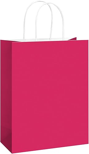 Miniatura 38 de REMTAP Bolsas de papel de regalo de 8 x 4.5 x 10.5 pulgadas, 50 bolsas de papel kraft con asas, bolsa de regalo a granel para bodas, fiestas