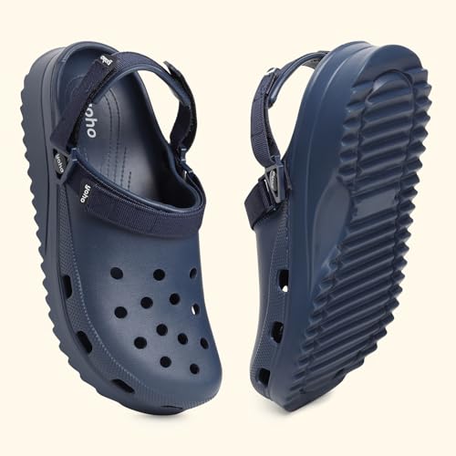 Image of YOHO Hacker Clogs for Men | Waterproof Monsoon Footwear & Rainy Shoes | Adjustable Strap Cushioned Sandals