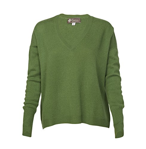 Cashmere Boutique 100% Pure Cashmere Pullover Boyfriend V Neck Sweaters for Women – Loose Fit, Long Sleeve and Classic Style2