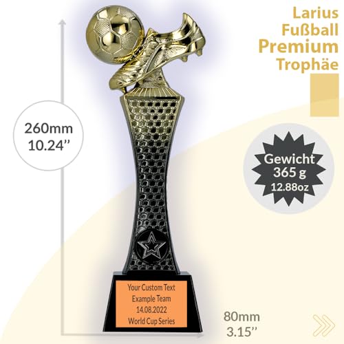 Trophée de football Larius de 26 cm pour récompenser vos joueurs - 3