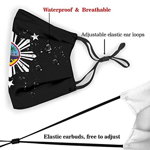 AngelDOU Iron Worker Skull Washable and Reusable Face Cover Cute Bandanas Neck Gaiter with Filters