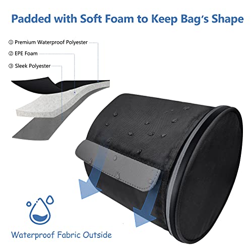 Kakaforsa PK03-RPH-BK Hanging Toilet Paper Holder Waterproof Tissue Holder Cat Proof Roll Paper Case Cover Portable And Foldable Roll Storage Bag thumb #5