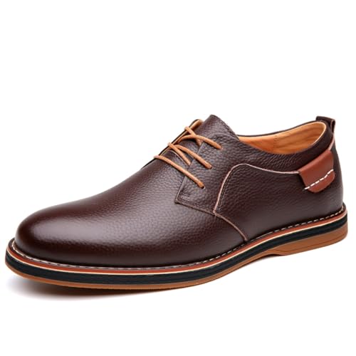 Men's Oxford Shoes - Casual Leather Dress Style, Breathable Lace - up, Ideal for Business Office & Formal Occasions