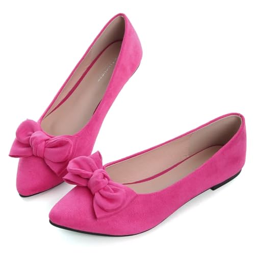 Image of TN TANGNEST Women Fashion Bowknot Flats Comfort Pointed Toe Dress Shoes