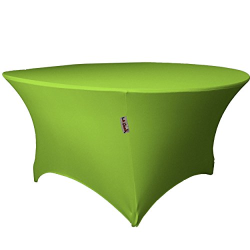 LA Linen Round Spandex Tablecloth 48" x 30" High, Lime