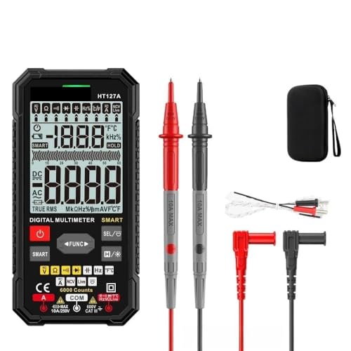 HT126 第5世代デジタルマルチメーター プロフェッショナルAC DC TRMS電圧電流オーム60mF電気技師メーターテスター(HT126A)