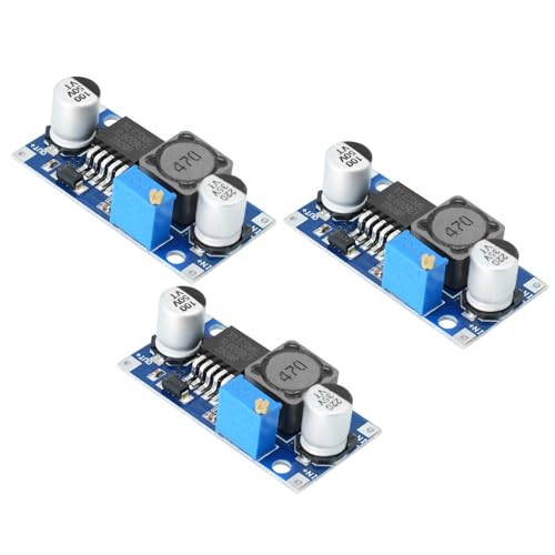XL6009 Boost Converter Regulador de Voltaje RUIZHI DC DC Step Up Down Convertidor 3-32V a 5-35V 4A Adjustable Step Up Voltage Regulator Converter Module compatibilidad con Arduino(3 Piezas)