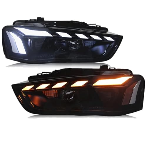 Para A4 A4L B8 2013 2014 2015 2016 Luz Circulación Diurna Faros LED Bombilla Bi Xenon Luces Antiniebla faros delanteros coche(Xenon)
