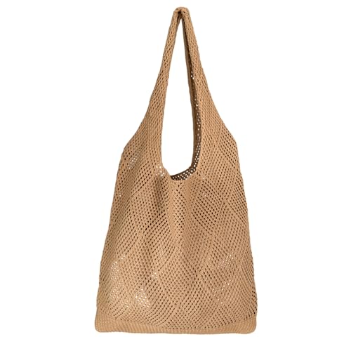 Crochet Mesh Beach Shoulder Bag Tote Bag Handbags Knitting Hollow Summer Hobo Bag Aesthetic for Women