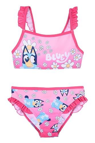 Bluey Bikini para Niña, Diseño Bingo Bañador de Dos Piezas, Natación Infantil, Talla 6 Años | Rosa