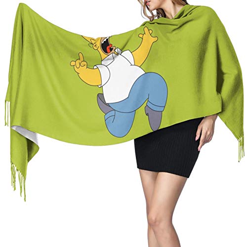 ザ・シンプソンズ (3) カシミヤ マフラー秋 冬 極上カシミヤブレンドマフラー【レディースメンズ共用】(196cm×68cm) 暖かいカシミヤ マフラー ユニークでスタイリッシュなデザインを採用しています。