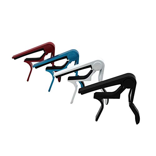 Guitar Capo Metal Capo for Acoustic and Electric Guitars,Ukulele,Mandolin,Banjo, Classical Guitar Accessories (4 Pack)