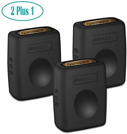 HDMI Coupler, Avacon 2 Pack HDMI Female to Female Adapter Gold-Plated Cord