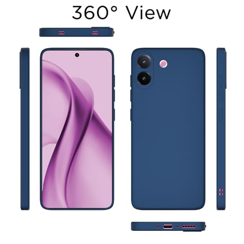 Image of Outlouders Back Cover for Vivo V60e 5G / Vivo V60 5G | Camera Protection | Durable Soft Matte Silicone Bumper Case (Blue)