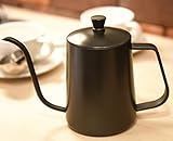 Kingnice 600 Milliliter 2.5 Cup Stainless Steel Pouring Over Gooseneck Kettle for Coffee or Tea