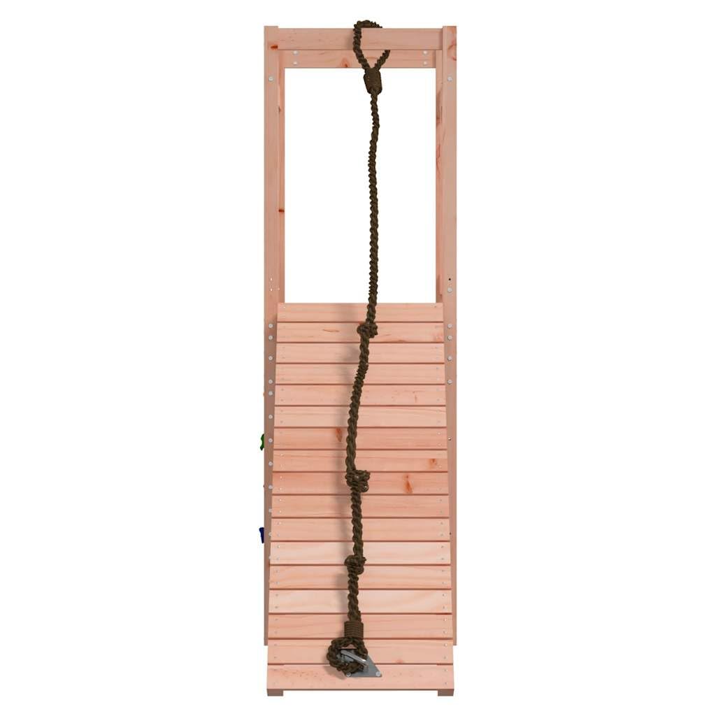 Spielturm aus Massivholz Douglasie mit Rutsche Kletterwand Sandkasten und Seil für Garten, wetterfestes Holz, robustes Gestell, für Kinder ab 3 Jahren, ideal für draußen