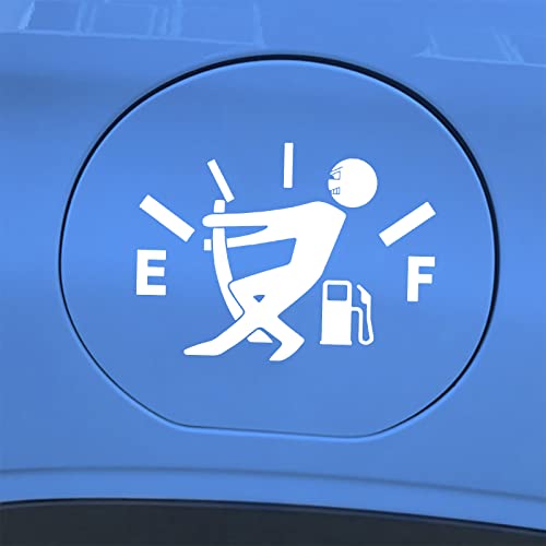 Nuoozy Universal Car Fuel Tank Cap Sticker Cool Decorative Vinyl Decal Sticker White C001 (1Pcs) #TOP1