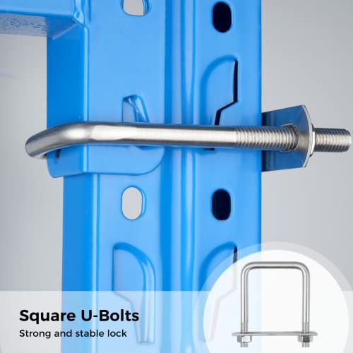 4Pcs Square U-Bolts, Stainless Steel Square Bend U Bolts With Nuts And Frame Plates For Automobiles Trailers, Ski Boats, Or Sailboat Trailers, 0.39" D X 2.36" W X 3.94" L（M10*60 * 100） #TOP1