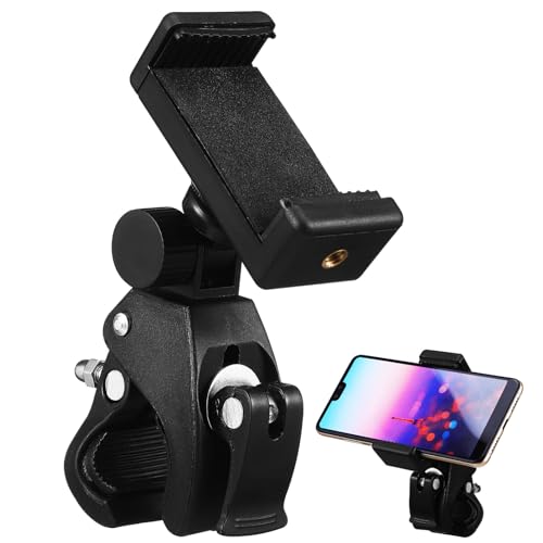 Housoutil Rotating Microphone Stand Adjustable Mic Stand Holder for Live Streaming and Recording Compatible Phone and Tablet Material Versatile Mic Clip for Music Desk Use