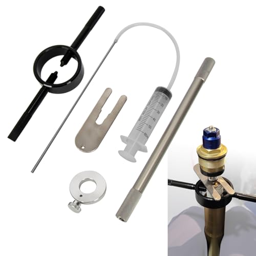 Image of Motorcycle Fork Service Tool Kit - PSLER Fork Spring Compressor, Oil Level and Damper Rod Bleed Tool
