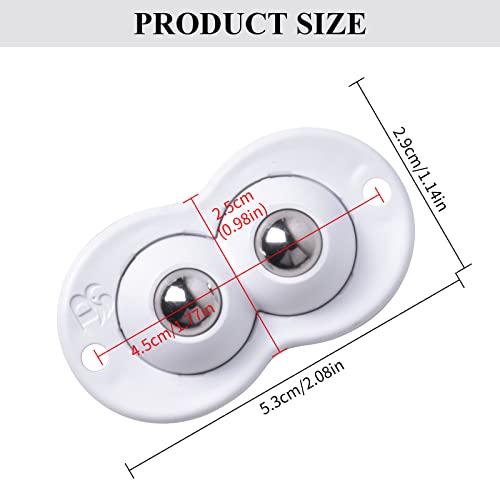 Anseom 4 Pezzi Mini Ruote Girevoli Autoadesive