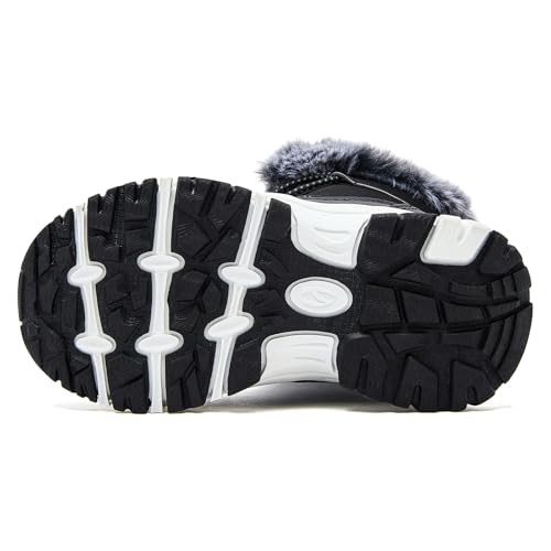 HOBIBEAR Boys Girls Toddler Snow Boots Waterproof Slip Resistant Outdoor Winter Boot Shoes(Toddler/Little Kids/Big Kids)4