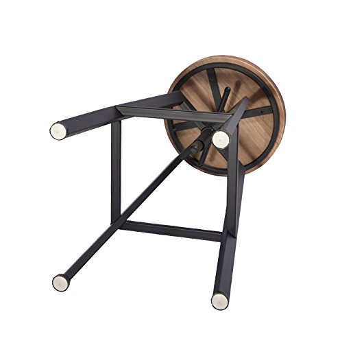 Vilavita 2-Set Bar Stools, 24.8 Inch To 30.8 Inch Adjustable Height Swivel Counter Height Bar Chair, Retro Finish Industrial Style Wood Barstools #TOP5