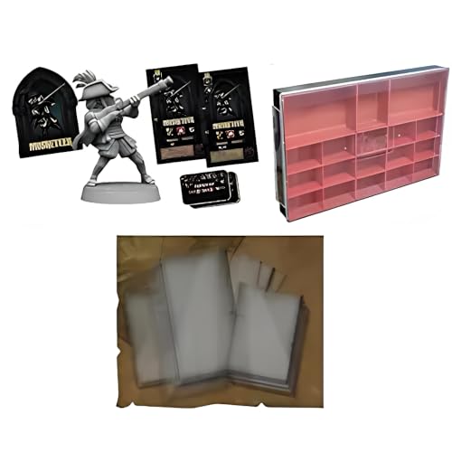Image of Mythic Games Darkest Dungeon Board Game Accessories Bundle: 2 Musketeer Box (1 Painted and 1 Unpainted), 2 Sets of Heroic Protection from Darkness Sleeves, and Darkest Organizer (5 Items)