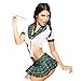 Produktbild Omos Frauen Sexy Studenten Uniformen Plaid Versuchung Babydoll Nachtwäsche