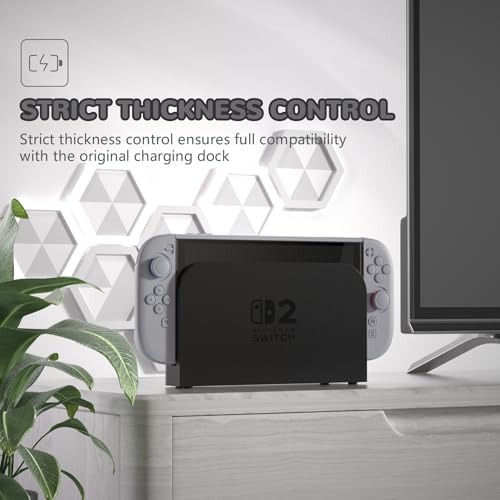 Image of PlayVital Hard Case for Nintendo Switch 2 with Extra Stand & Thumb Grip Caps | Split Design, Dockable Protective Full-Body Shell Cover for Nintendo Switch 2 | Solid Color Series, New Hope Gray