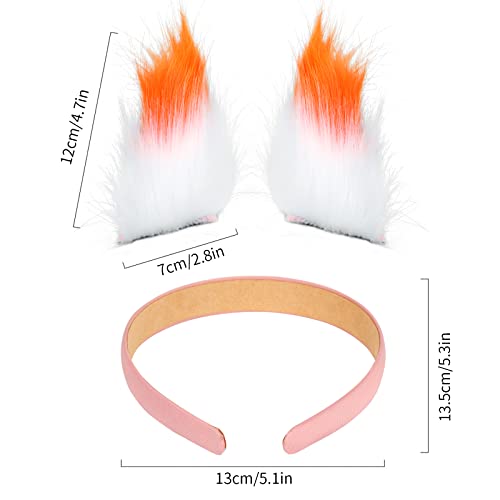 Haoan Faux Fur Fox Tail And Clip Ears Kit For Halloween Party Costume Accessories Xmas Toys Gift #TOP2