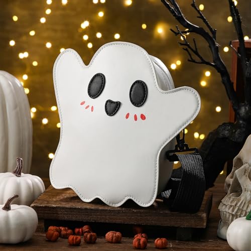Halloween Purse Novelty Ghost Crossbody Bag for Women Men Cute Ghost Purse Shoulder Satchel Holiday Party Gift Candy Bag Funny Halloween Accessories4