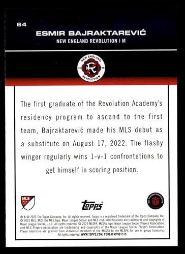 2023-Topps-64-22-Under-22-Esmir-Bajraktarevic-New-England-Revolution-Card-NMMT-New-England-Revolution