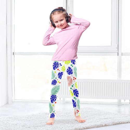 Girls' Leggings Summer Palm Leaves Kids Yoga Tights Pants 1 Pack 23023204