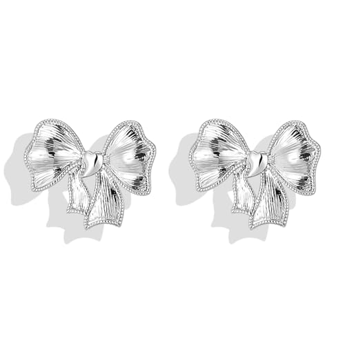 Image of Bow Earrings for Women Trendy Cute Bow Pearl Drop Dangle Earrings Bowknot Stud Wedding Party Daily Jewelry Accessories Gift, other, No Gemstone