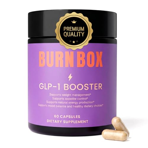 BURNBOX GLP-1 Booster | Weight Management Supplement for Women & Men - GLP1 Supports Appetite Control Energy Production & Mood Balance - Vegan Gluten-Free Capsules | 60 Count