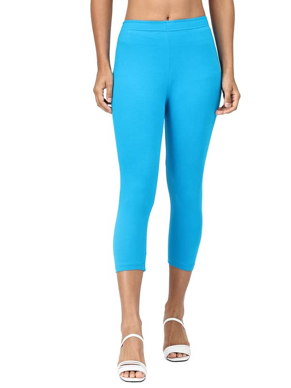 Image of Robinbosky Premium Stretchable Cotton Capri Legging for Women | Suitable for Formal wear & Casual wear | High-End Elastic Makes. The Leggings Squat Proof and Durable for Travel, Yoga, & Workout.