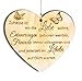 Pet-Jos Holzherz Herz Schild Dekoschild Holzschild 10 x 10 cm Geschenk für die Familie Spruch Geschenk Holz Geschenk EIN Geschenk für die Familie