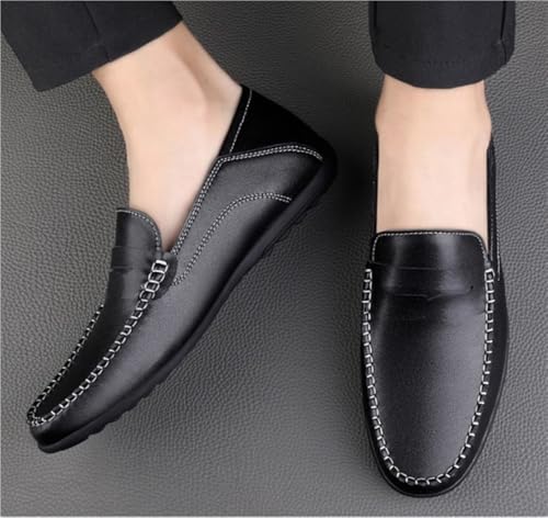 Men's Loafers Leather Light Weight Loafer Shoes Comfortable Flexible Anti-Slip Outdoor Classic Slip On3