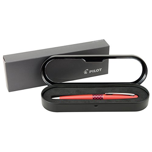 Image of Pilot MR Retro Pop Collection Ball Point Pen, Red Barrel with Wave Accent, Medium Point, Black Ink (91422)