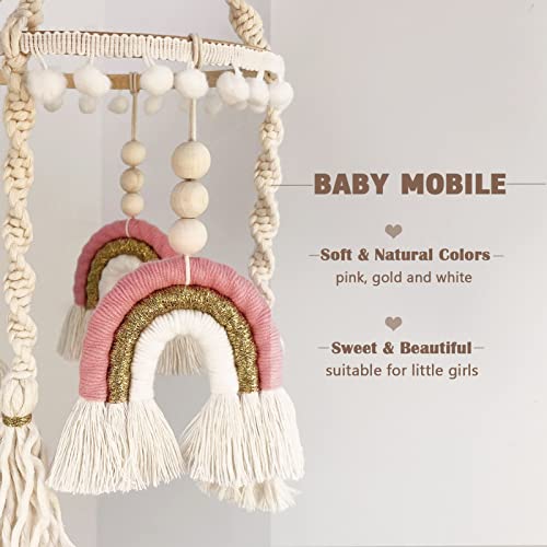 Baby Crib Mobile Macrame Rainbow Baby Mobile, Baby Crib Mobile For Girls, Neutral Nursery Mobile, Ceiling Mobile. Handmade Boho Rainbow Mobile Hanging, Nursery Decor, Baby Shower #TOP3