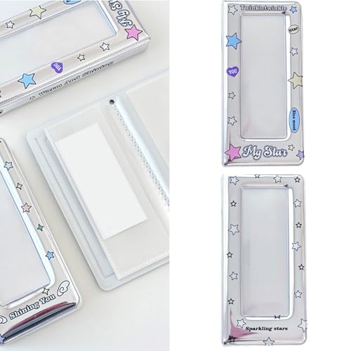 Álbum fotográfico con diseño de estrellas coloridas para tiras de fotos, fiestas o bodas, 20 fundas transparentes, capacidad para 40 fotos miniatura 2
