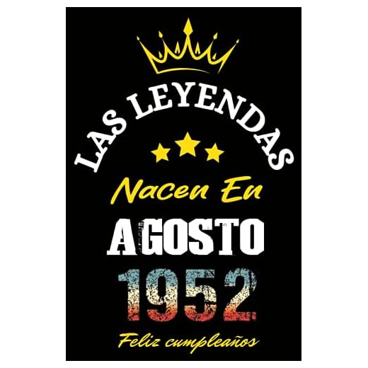 Las Leyendas Nacen En Agosto 1952: Idea de regalo de cumpleaños 71 años original y personalizado para hombres y mujeres / (Cuaderno) "