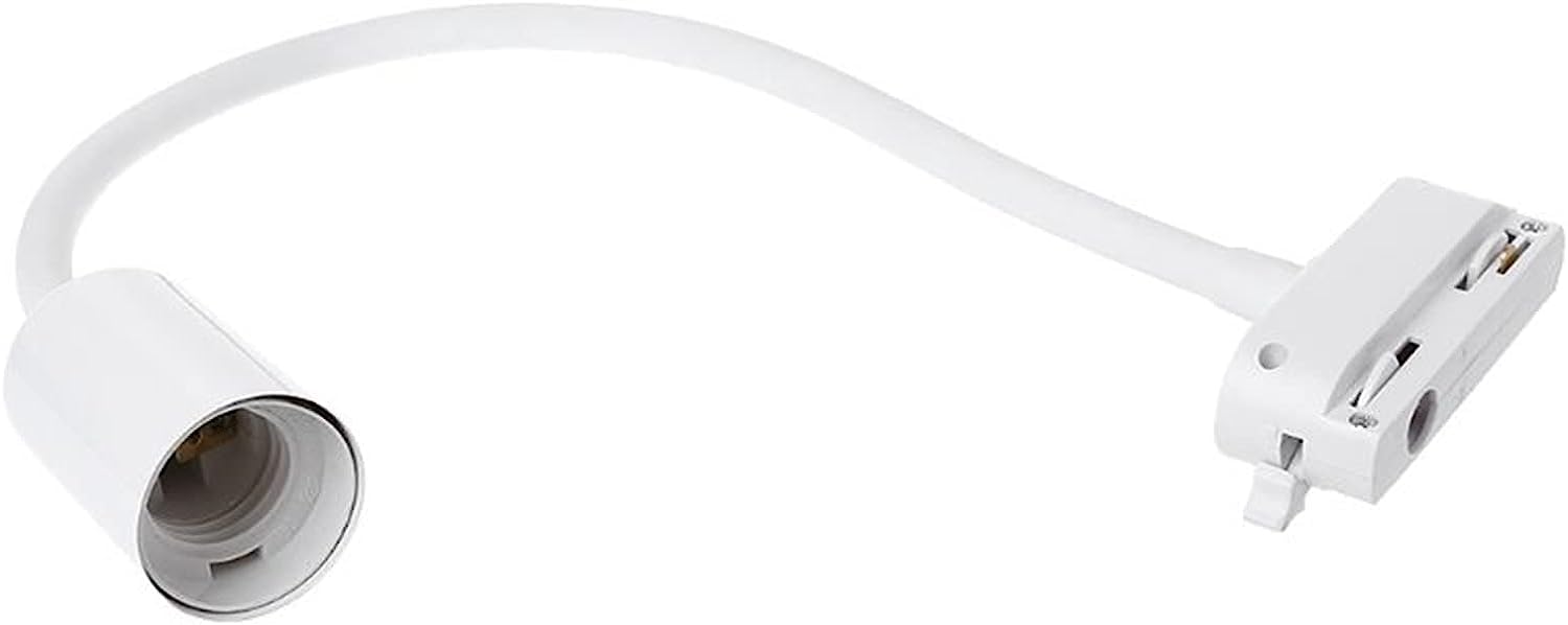 Douille de Remplacement en Plastique pour Lampe, Douille E27 avec Flexible réglable for Plafond et Rail, Noir et Blanc, 20-60 cm(Wit,60cm)